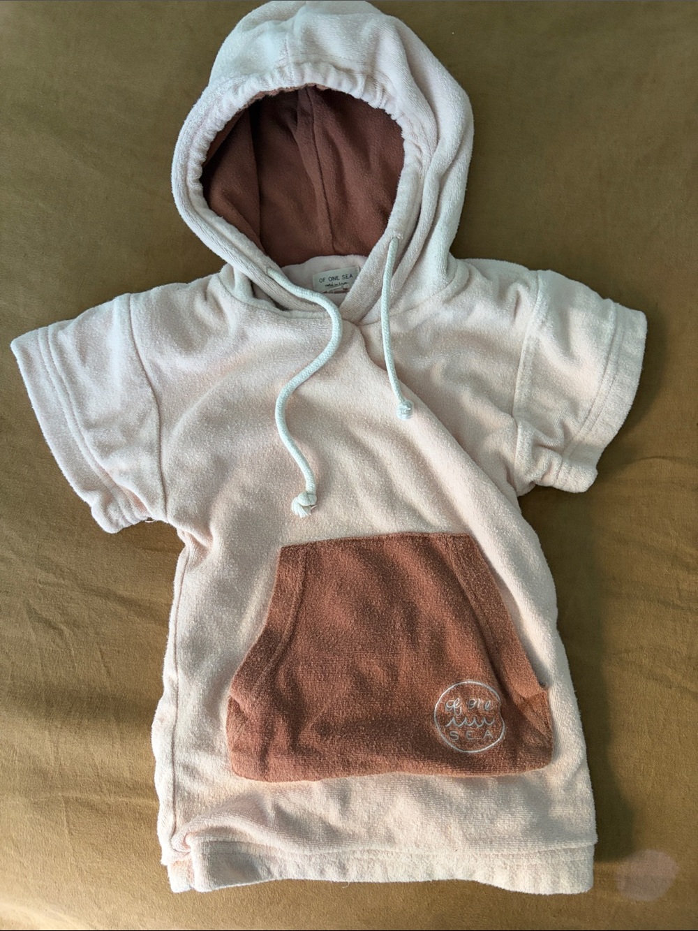 Of One Sea Short-Sleeve Hooded Terry Towel Dress